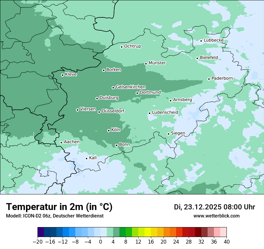 Modellkarten Temperatur