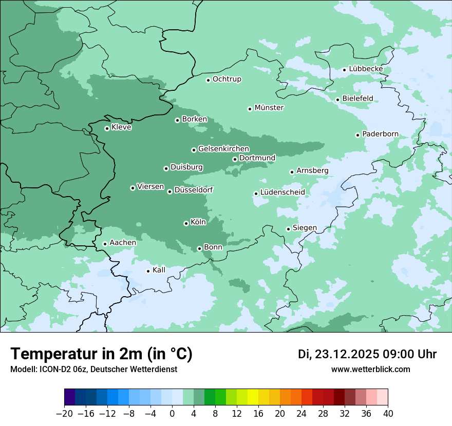 Modellkarten Temperatur