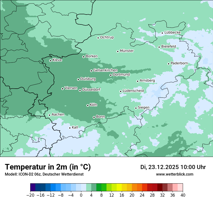 Modellkarten Temperatur