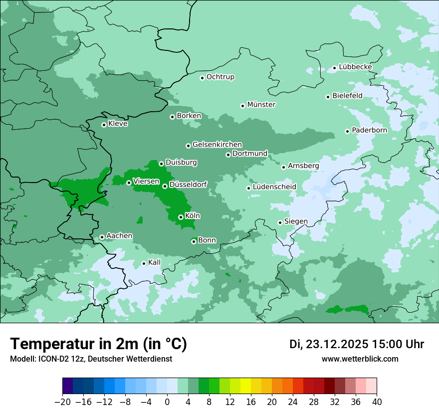 Modellkarten Temperatur