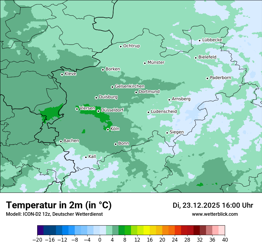 Modellkarten Temperatur