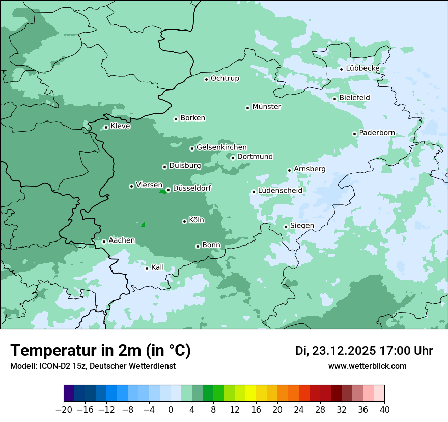 Modellkarten Temperatur