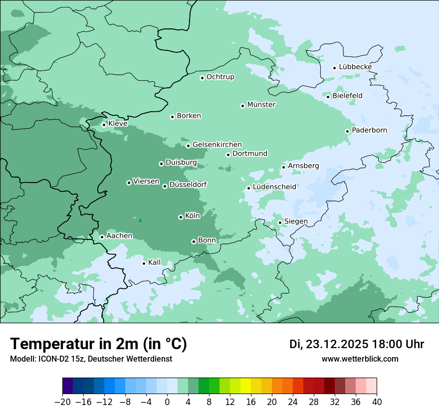 Modellkarten Temperatur
