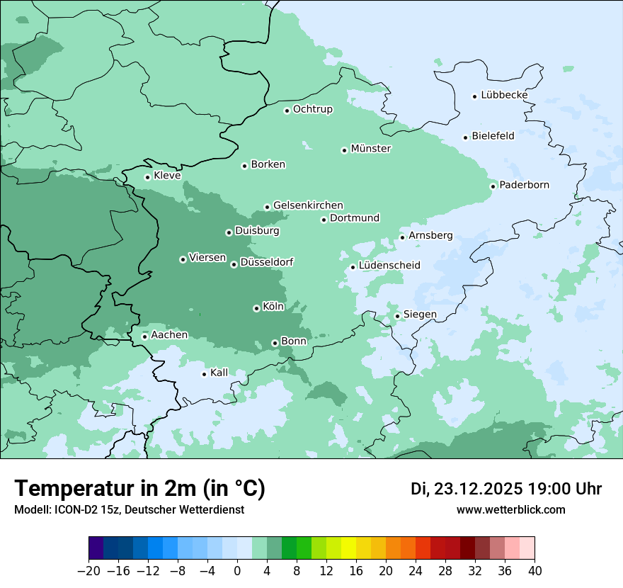 Modellkarten Temperatur