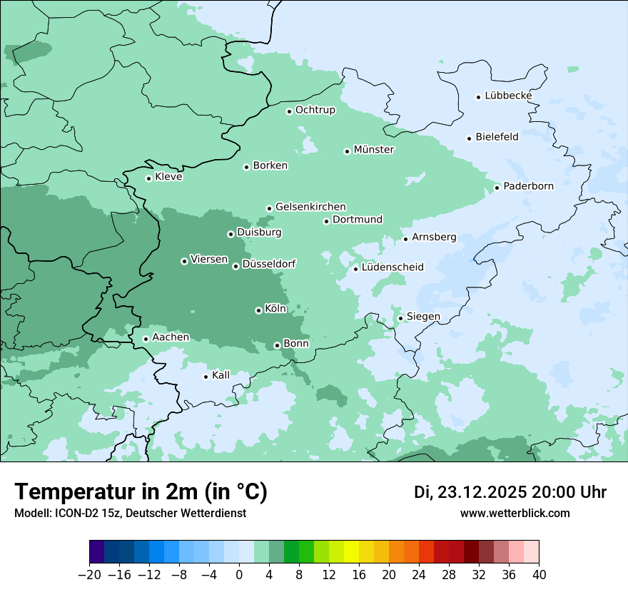 Modellkarten Temperatur