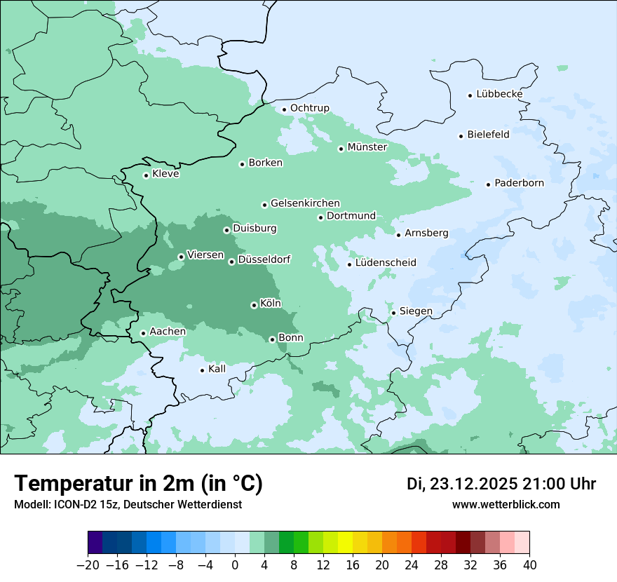 Modellkarten Temperatur