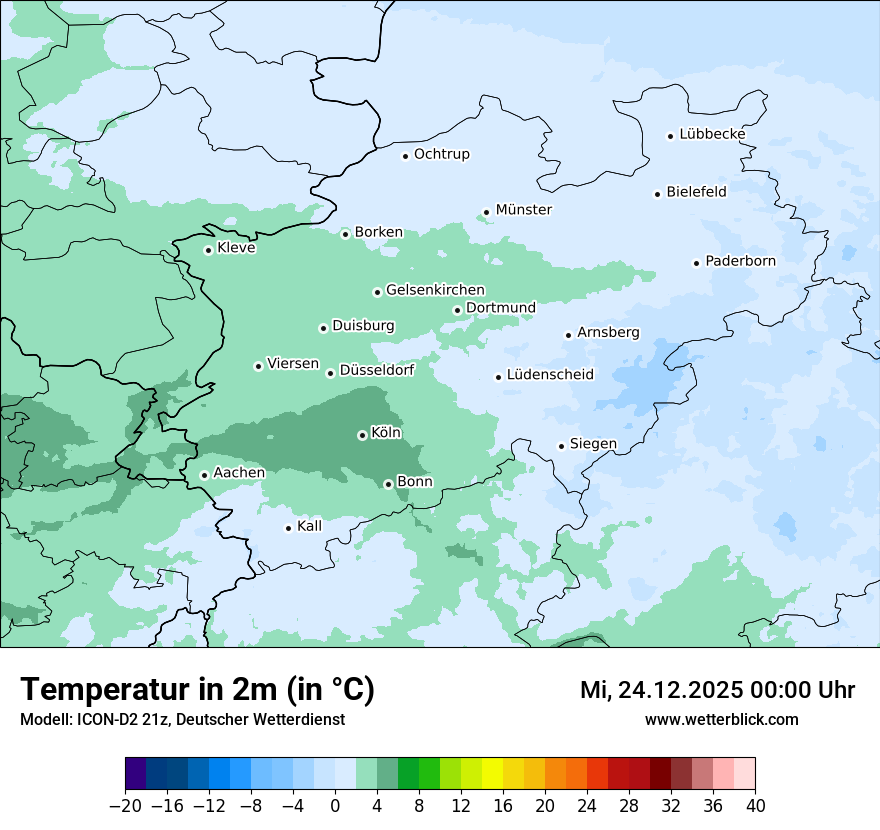 Modellkarten Temperatur