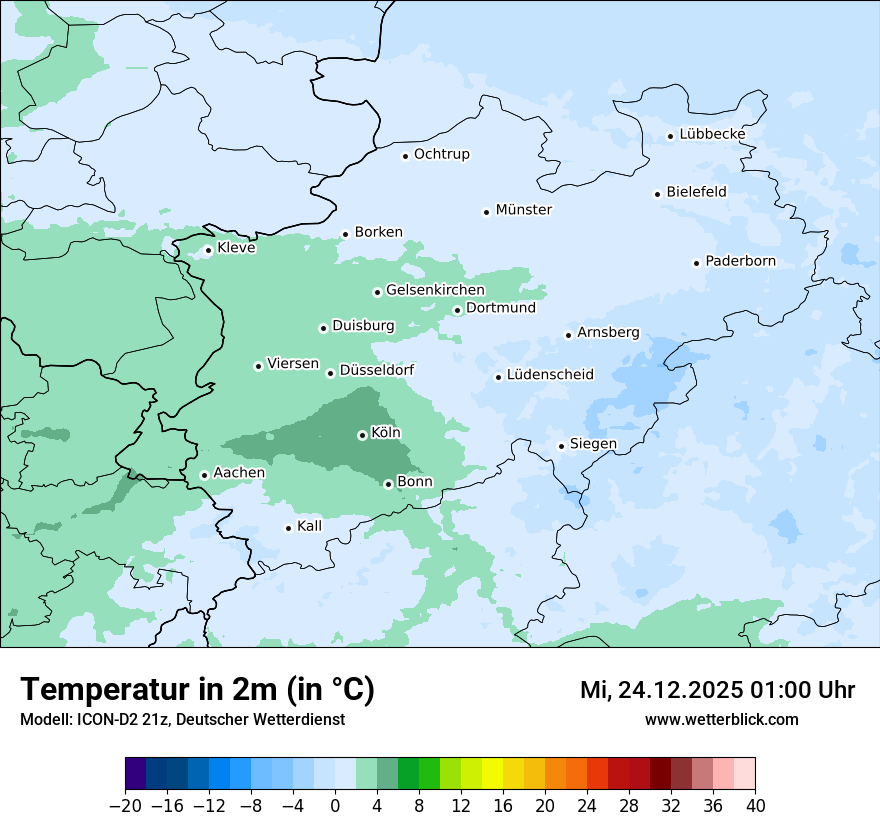 Modellkarten Temperatur