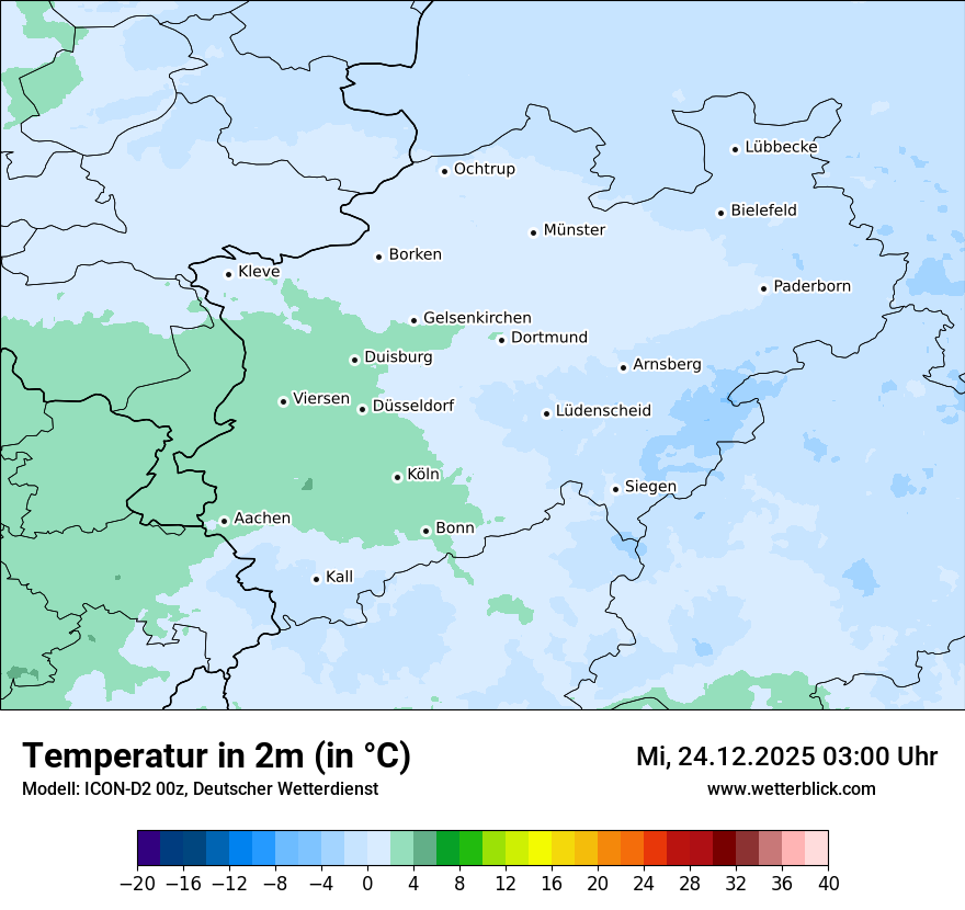 Modellkarten Temperatur