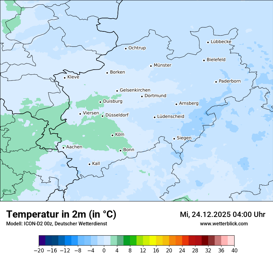 Modellkarten Temperatur