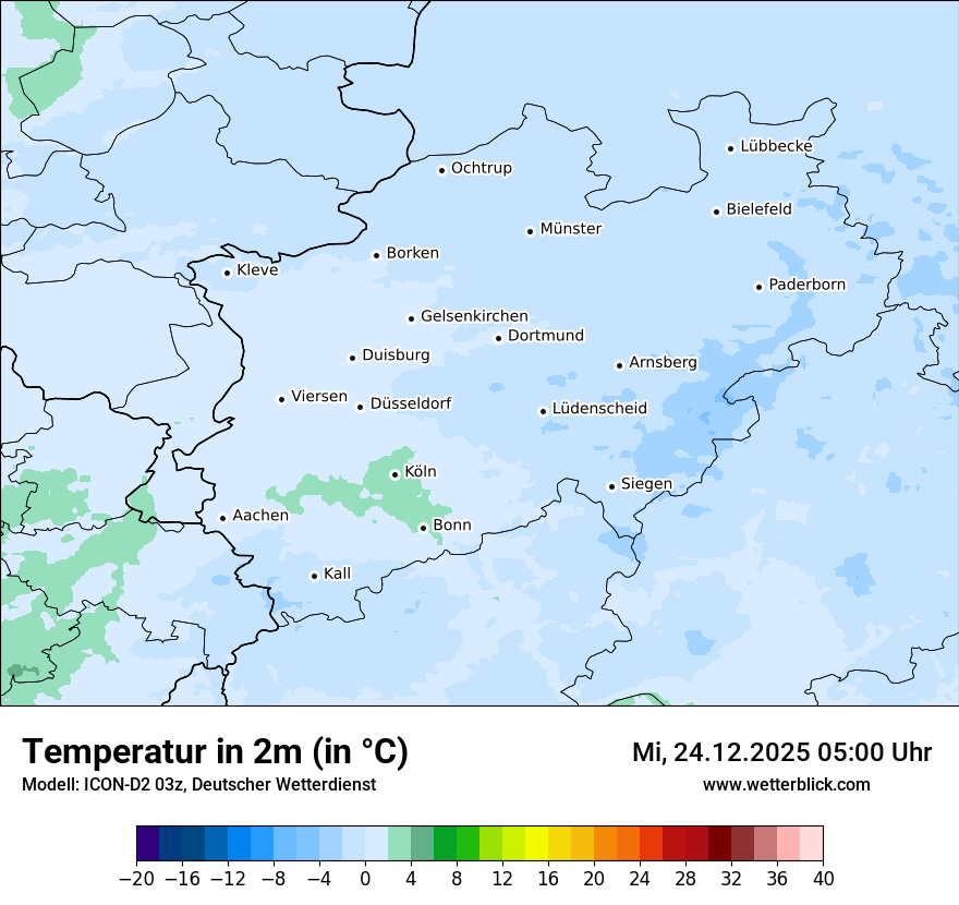 Modellkarten Temperatur