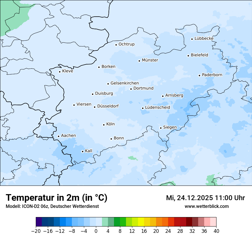 Modellkarten Temperatur