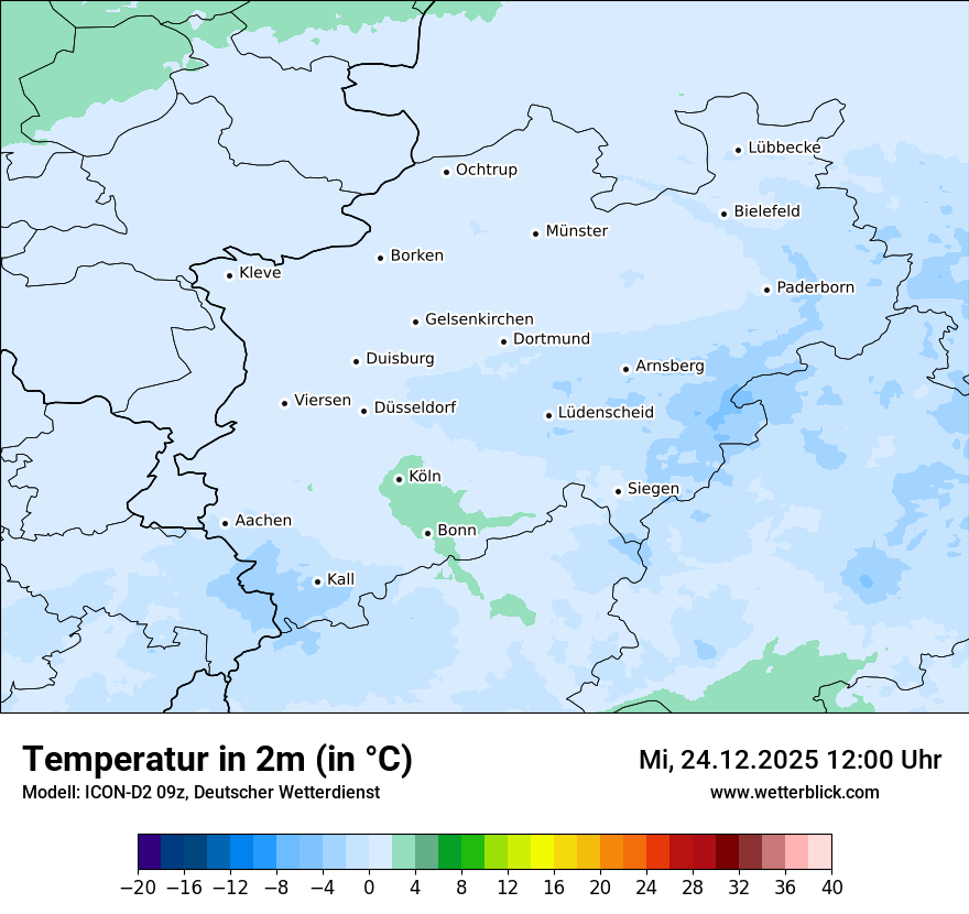Modellkarten Temperatur