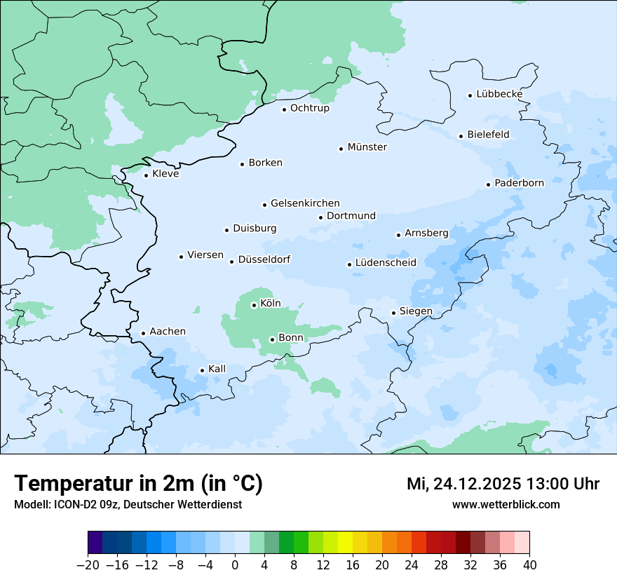 Modellkarten Temperatur