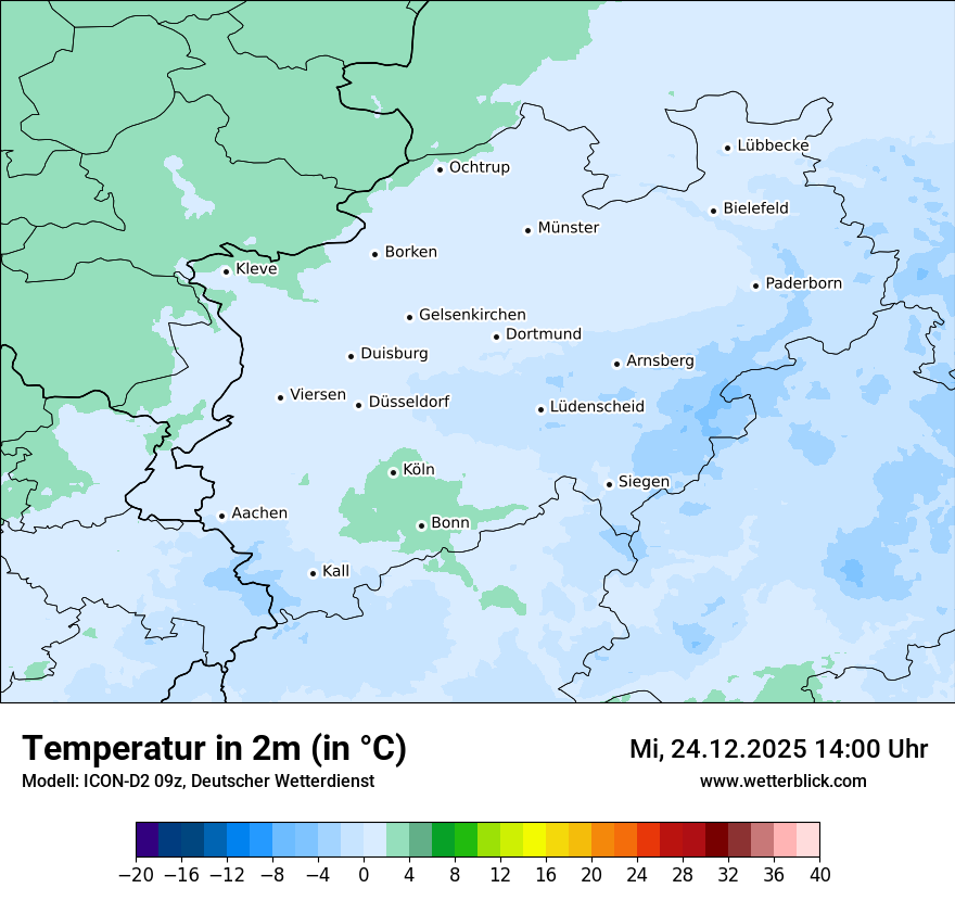 Modellkarten Temperatur