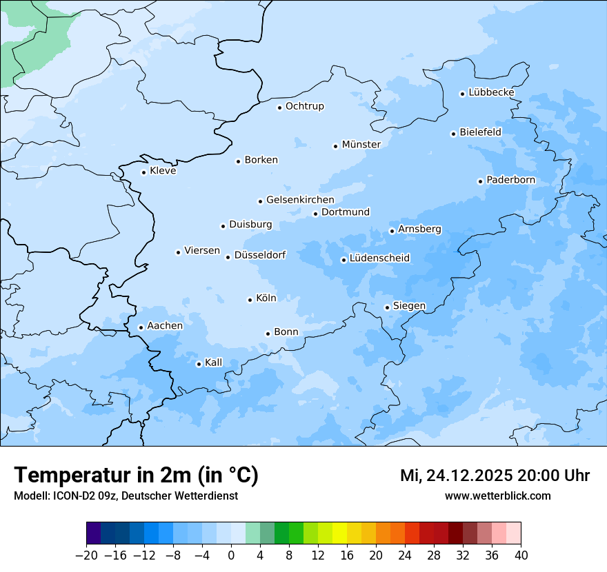 Modellkarten Temperatur
