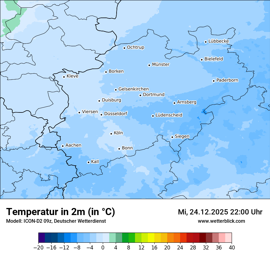 Modellkarten Temperatur