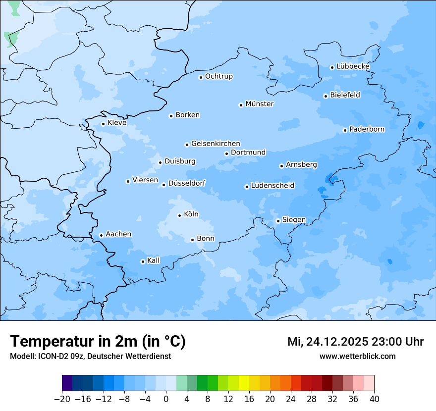 Modellkarten Temperatur