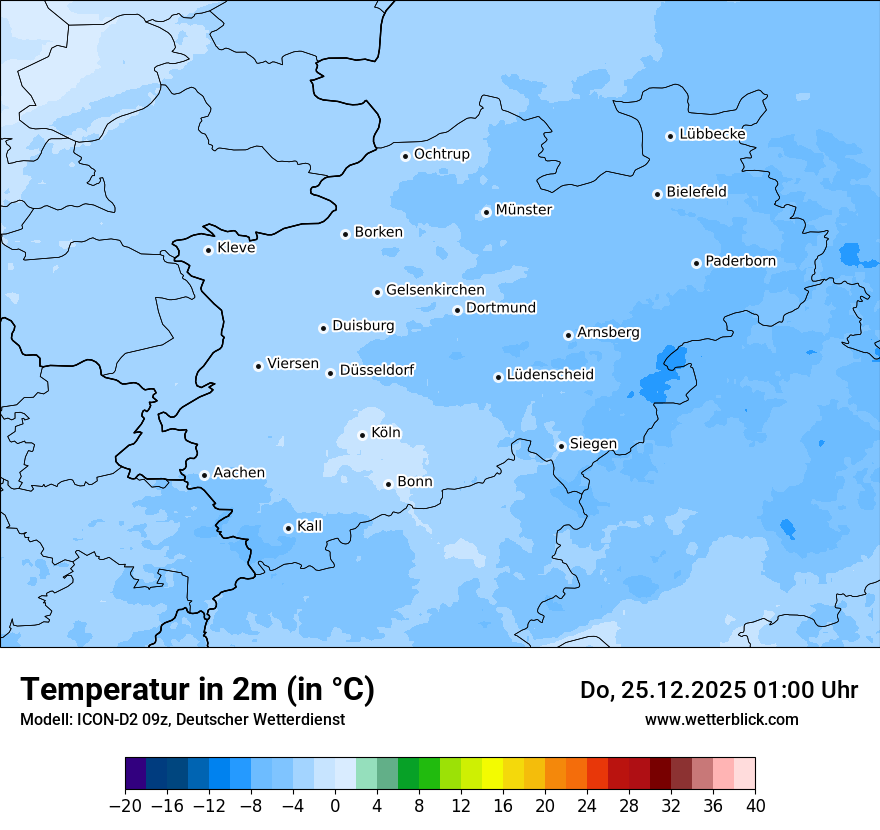 Modellkarten Temperatur