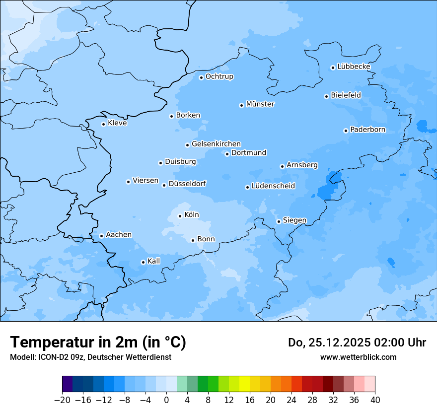 Modellkarten Temperatur