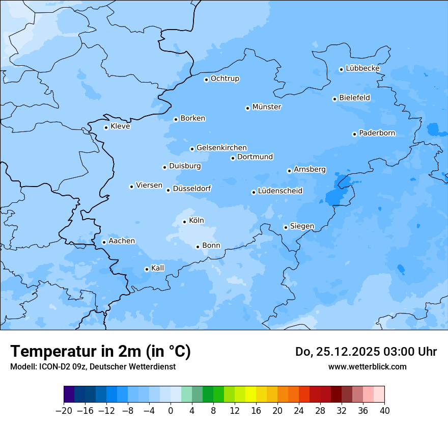 Modellkarten Temperatur