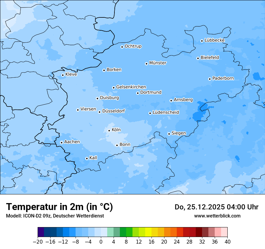 Modellkarten Temperatur