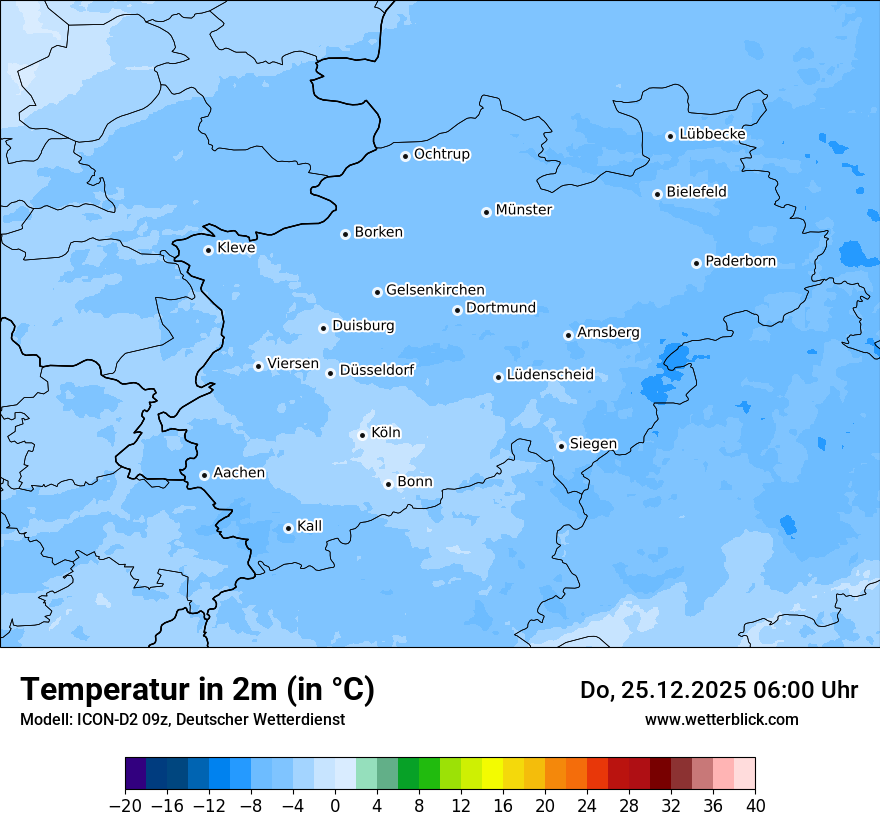 Modellkarten Temperatur