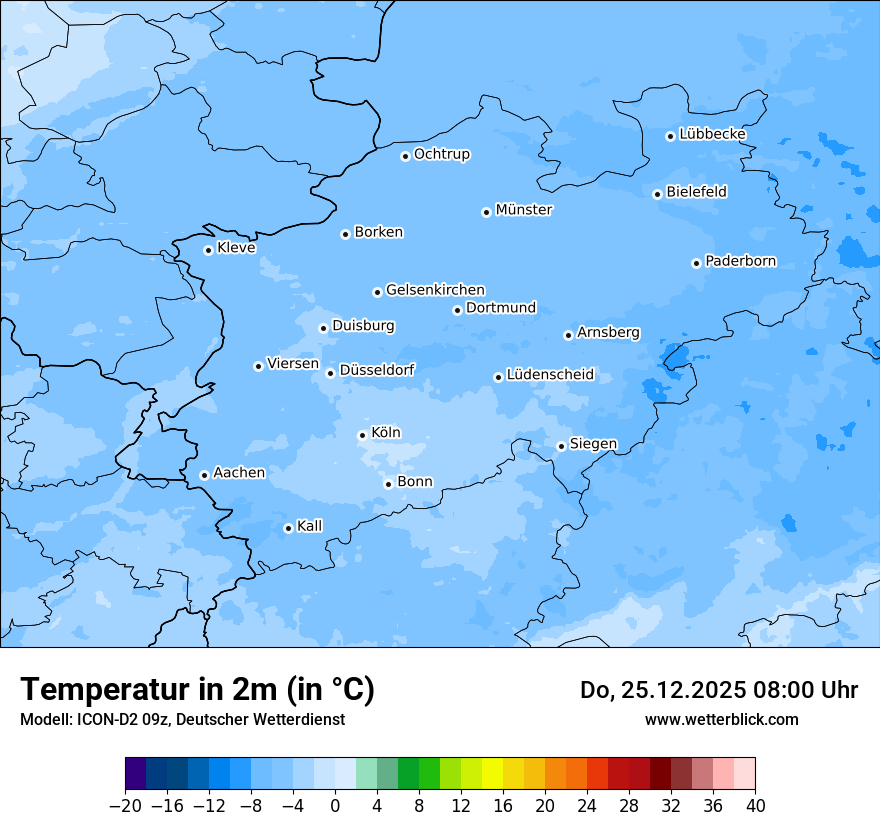 Modellkarten Temperatur