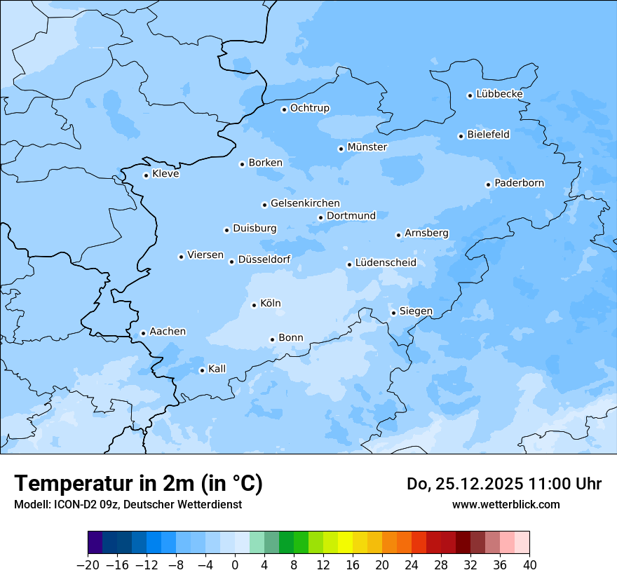 Modellkarten Temperatur