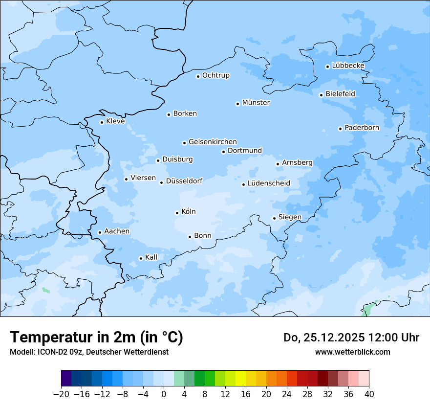 Modellkarten Temperatur