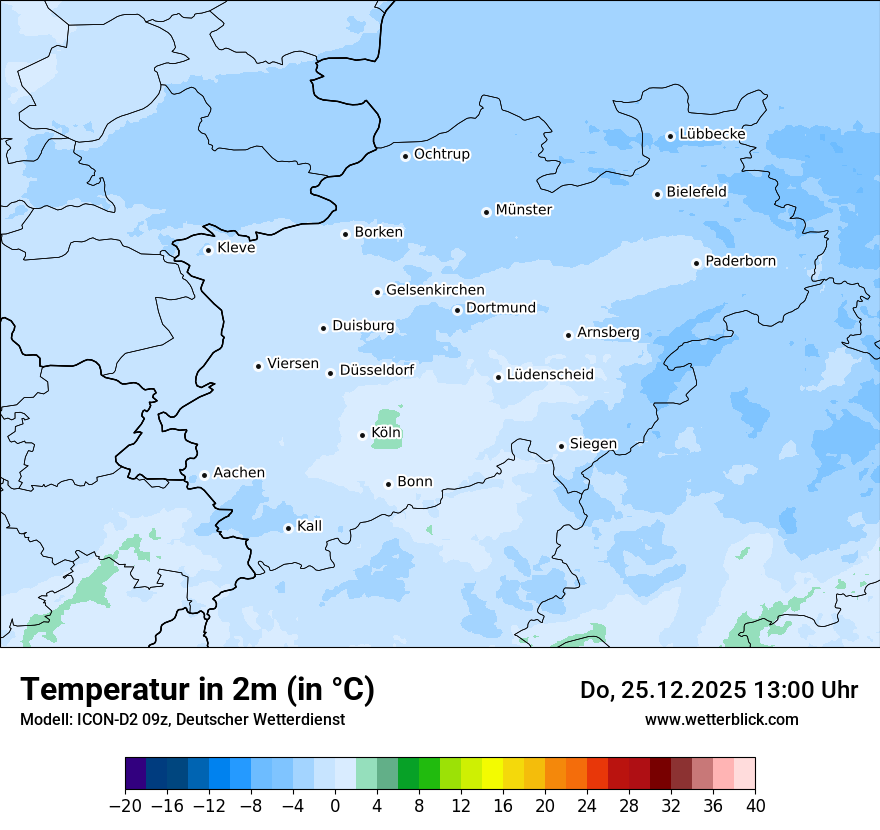 Modellkarten Temperatur