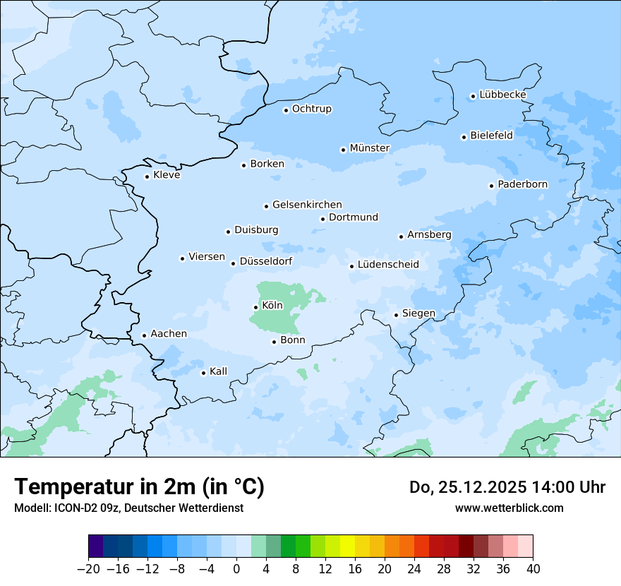 Modellkarten Temperatur