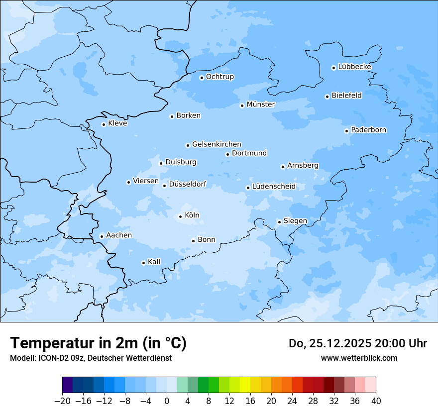 Modellkarten Temperatur