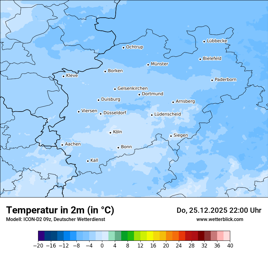 Modellkarten Temperatur