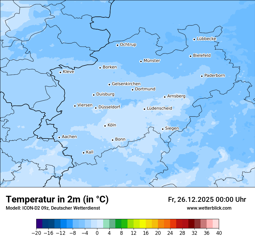 Modellkarten Temperatur