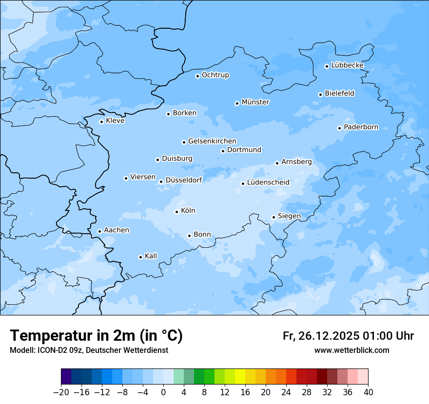 Modellkarten Temperatur