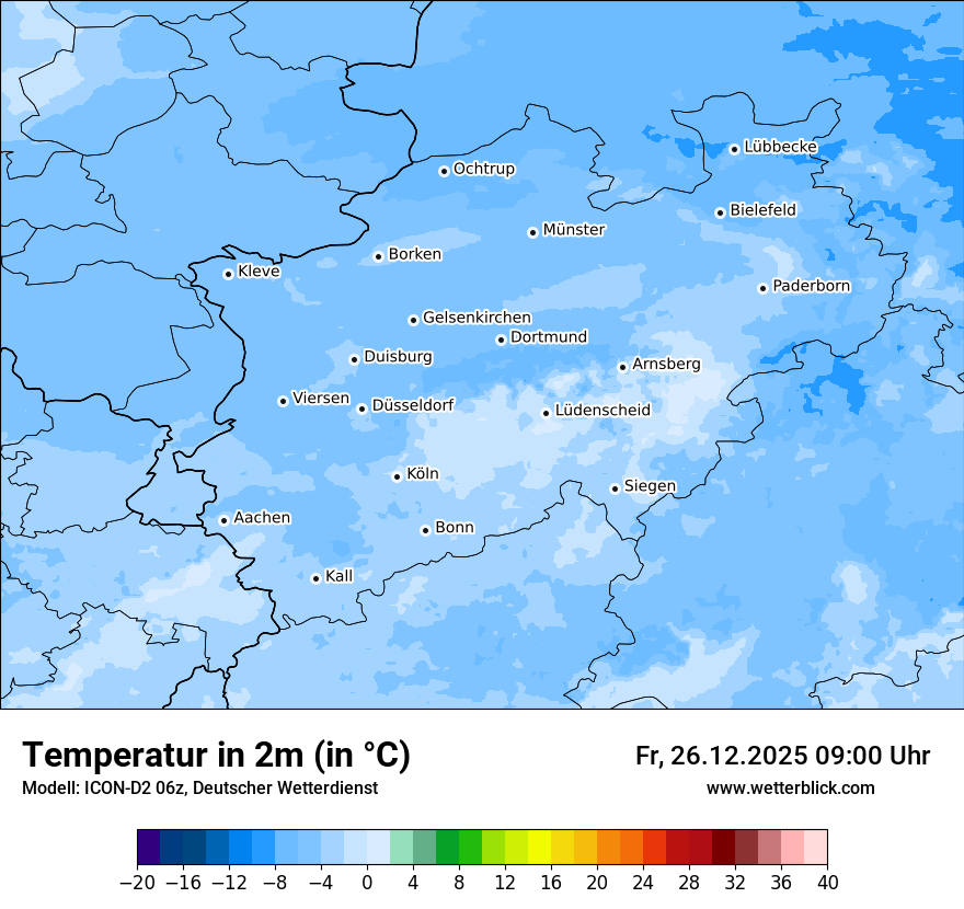 Modellkarten Temperatur
