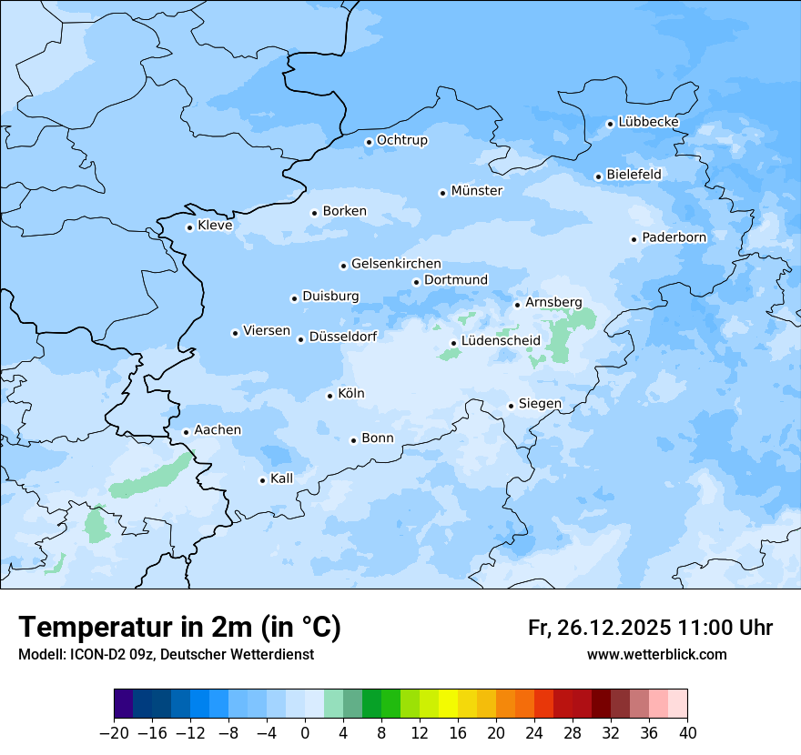 Modellkarten Temperatur