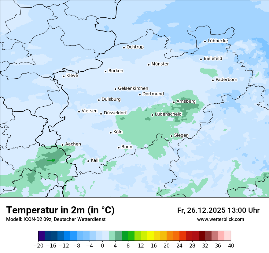 Modellkarten Temperatur