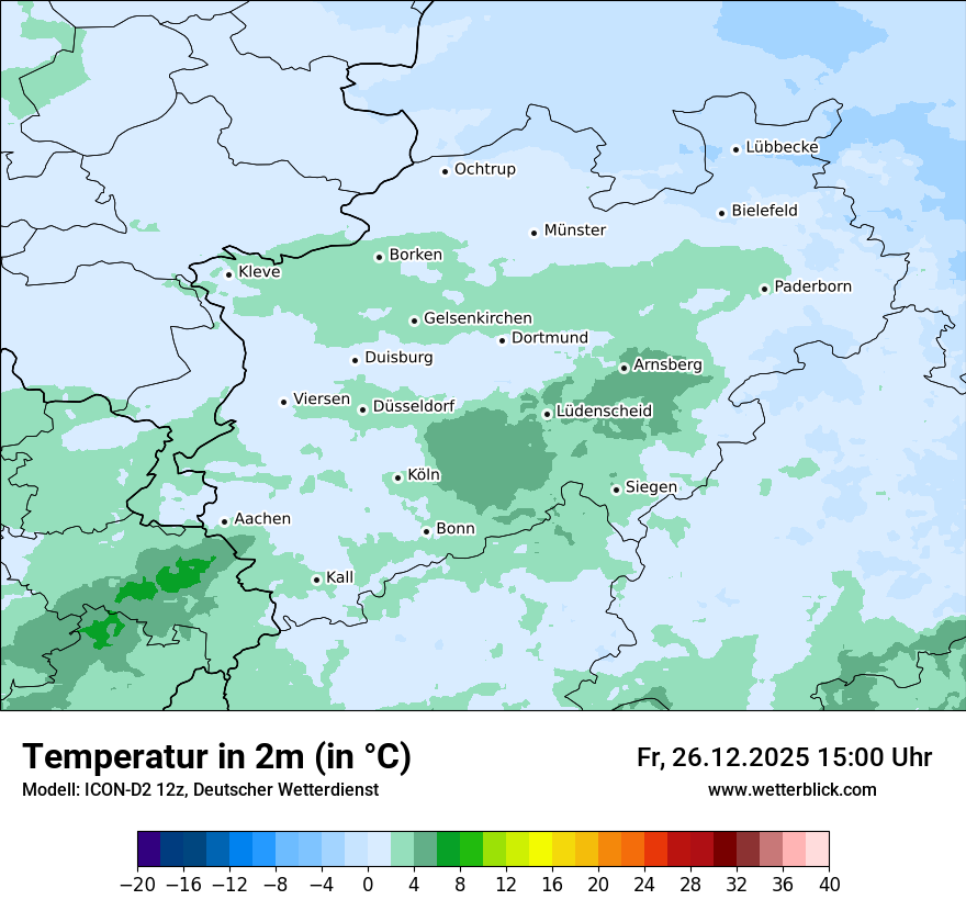 Modellkarten Temperatur