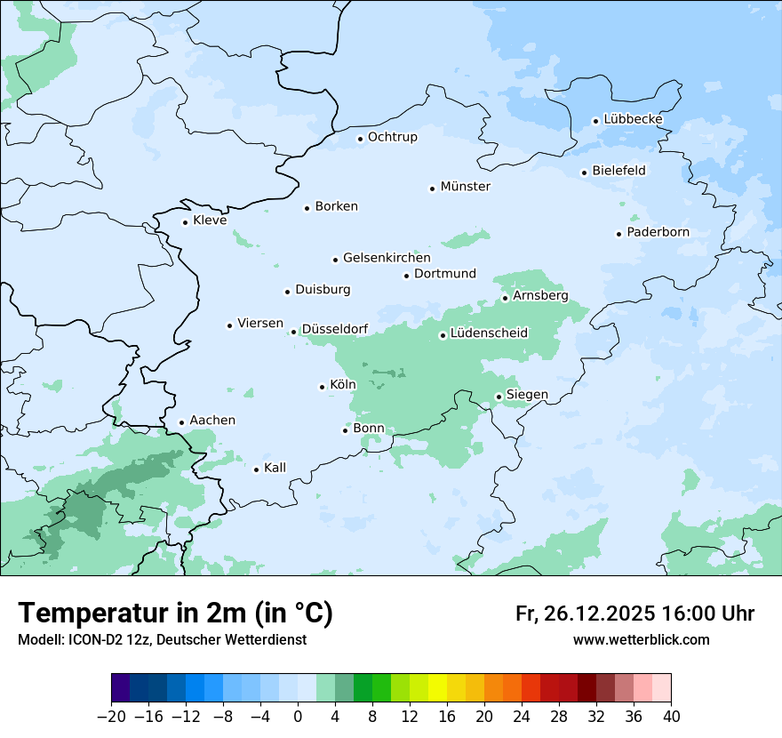 Modellkarten Temperatur