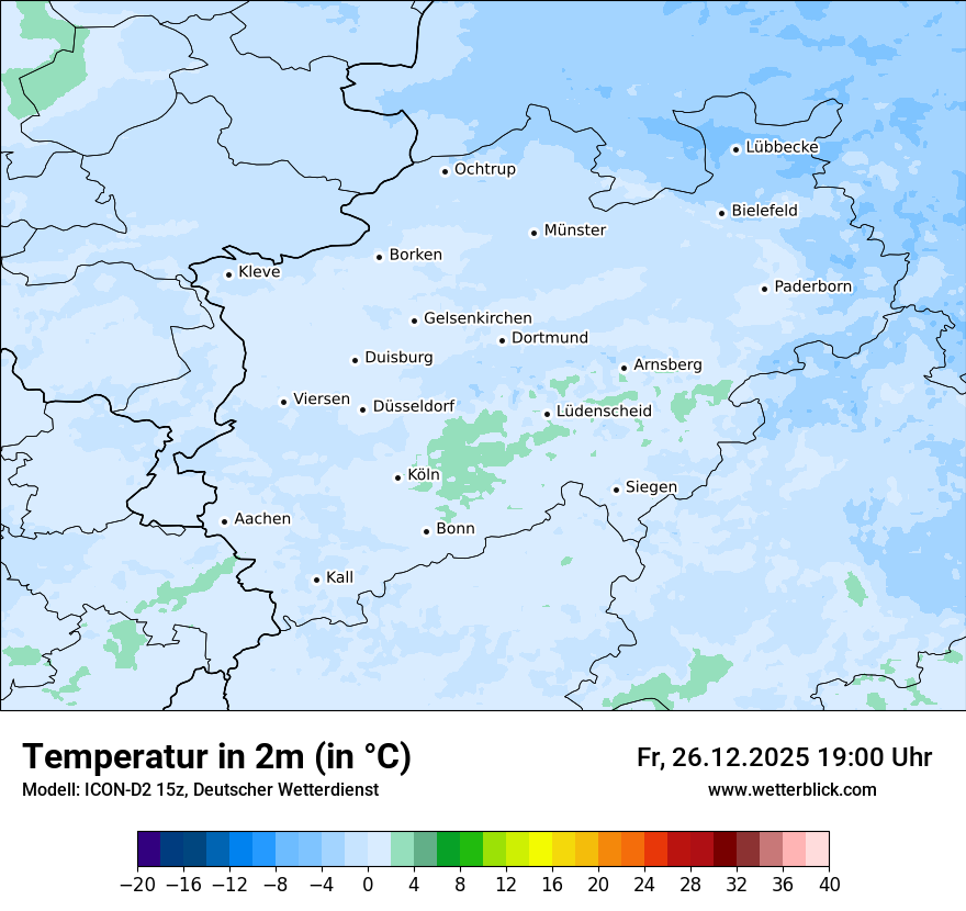 Modellkarten Temperatur