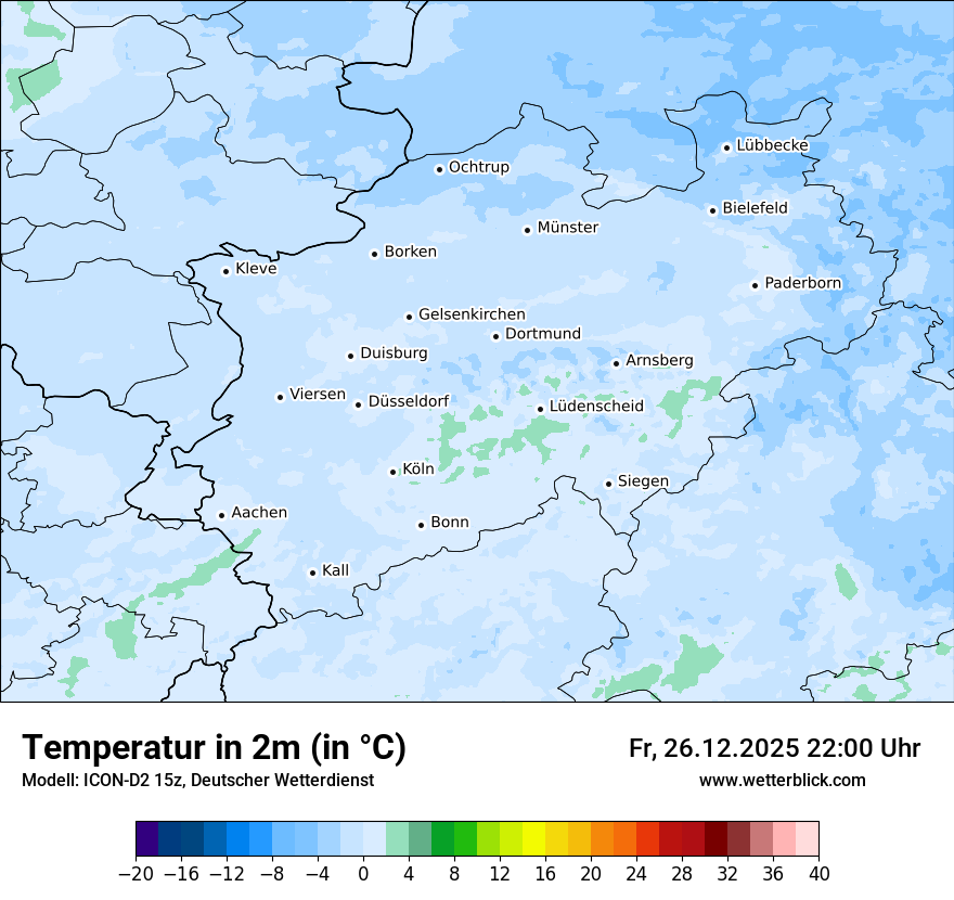Modellkarten Temperatur