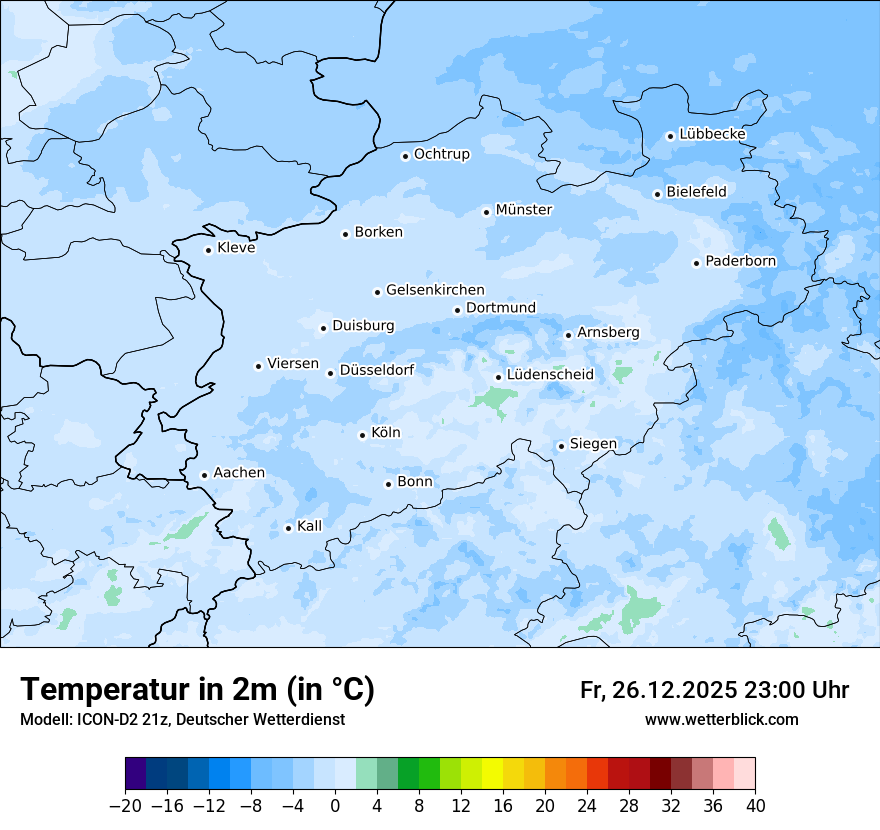 Modellkarten Temperatur