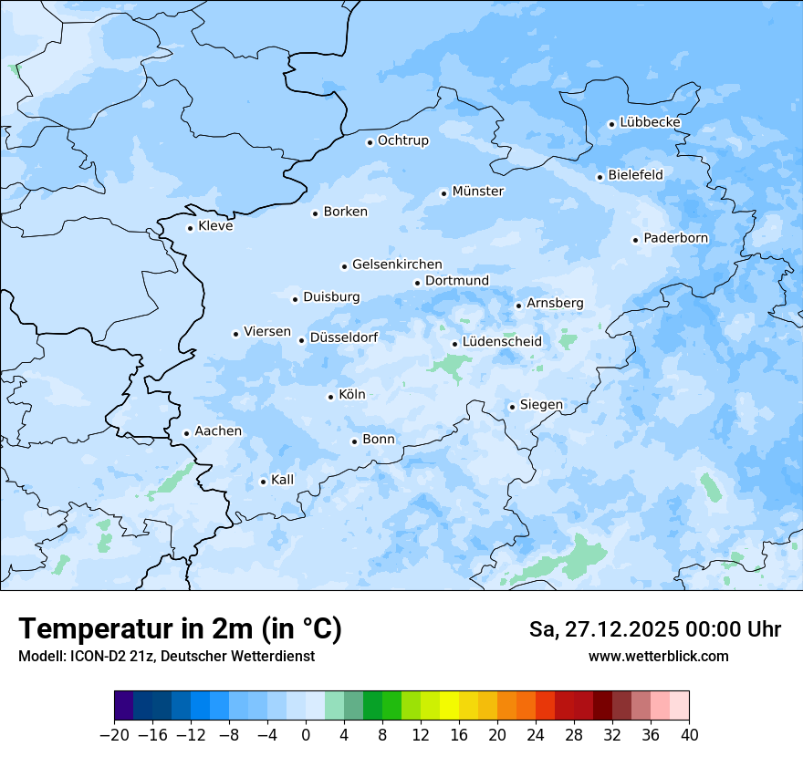 Modellkarten Temperatur