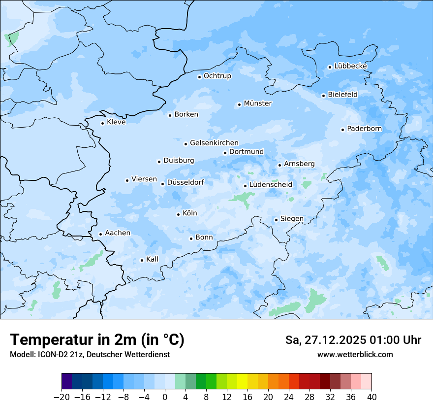 Modellkarten Temperatur