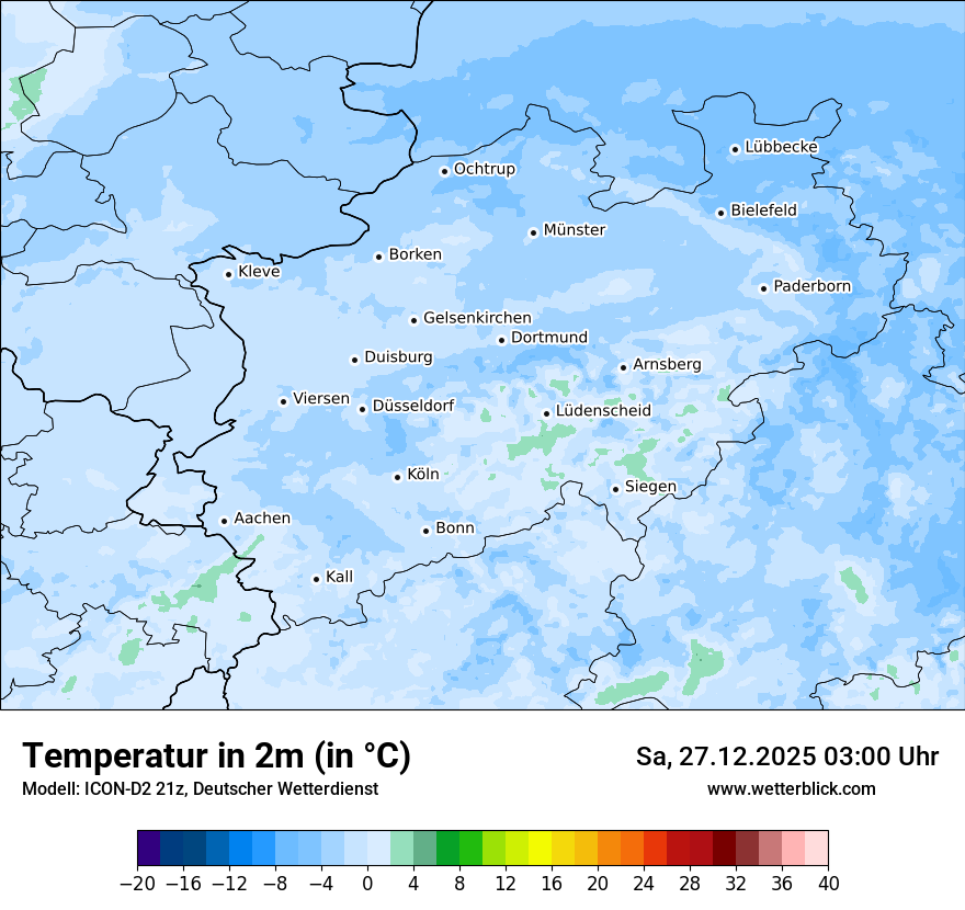 Modellkarten Temperatur