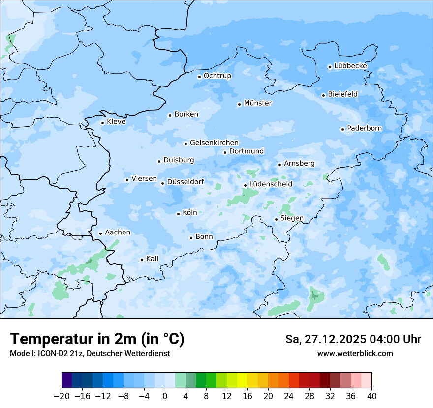 Modellkarten Temperatur