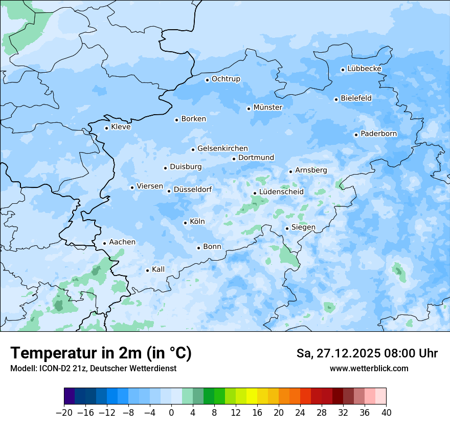 Modellkarten Temperatur