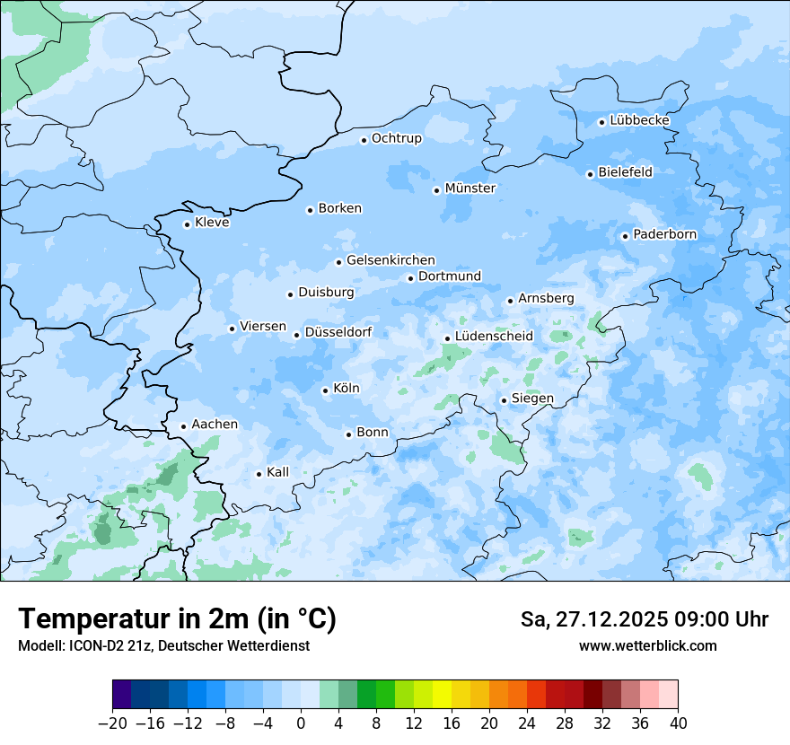 Modellkarten Temperatur